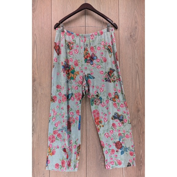 Johnny Was XL Butterfly Floral Pajama Lounge Set | Pima Cotton Modal - Picture 5 of 8